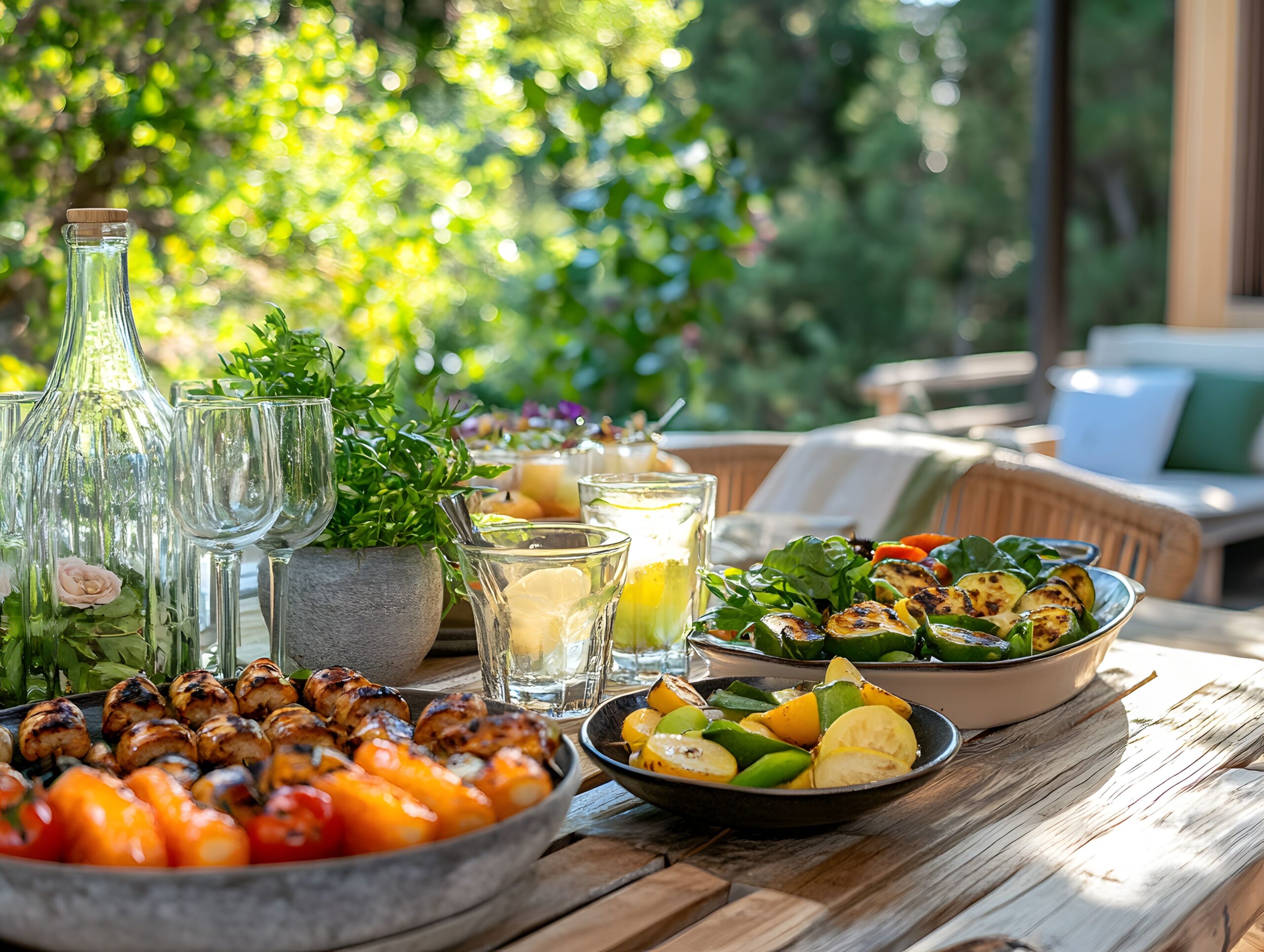 Biergartengarnitur_Harmonisches Outdoor-Setup